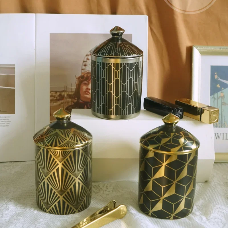 Geometric Porcelain Storage Jar Ceramic Decoration Candle Bottle Decor
Geometric Porcelain Storage Jar Ceramic Decoration Candle Bottle Decor