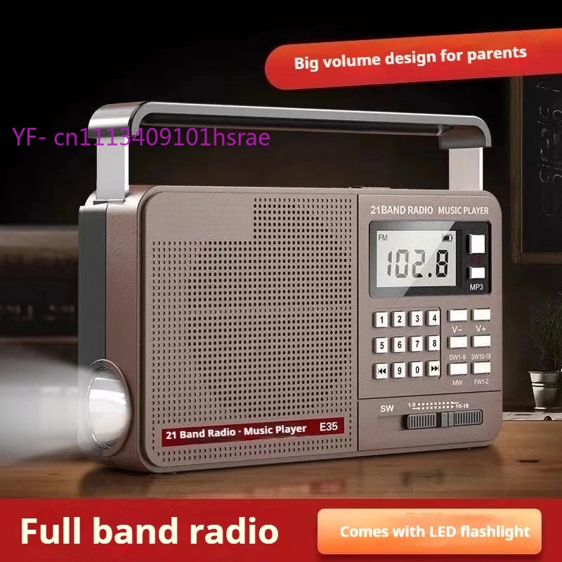 Retro Full Band Radio, Hifi Wireless Portable Mp3 Player with TF U-Disk Support, Custom LED Flashlight Home Audio Speaker
Retro Full Band Radio, Hifi Wireless Portable Mp3 Player with TF U-Disk Support, Custom LED Flashlight Home Audio Speaker