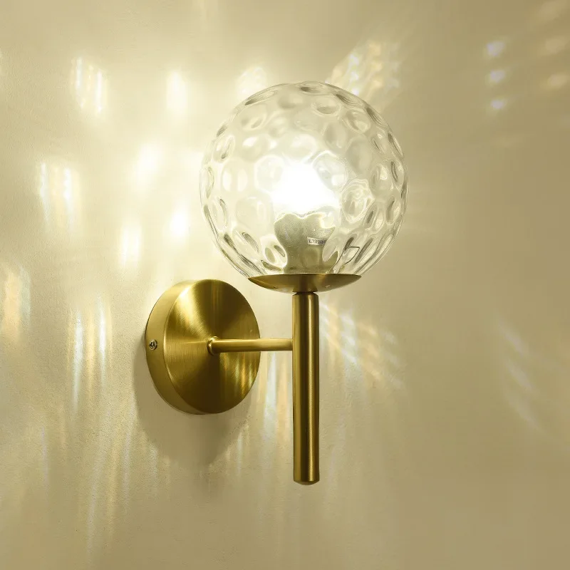 All-copper Living Room Bedroom Bedside Led Wall Lamp Modern Simple and Luxurious Brass Glass Ball Corridor Balcony Stair Lamp
All-copper Living Room Bedroom Bedside Led Wall Lamp Modern Simple and Luxurious Brass Glass Ball Corridor Balcony Stair Lamp
