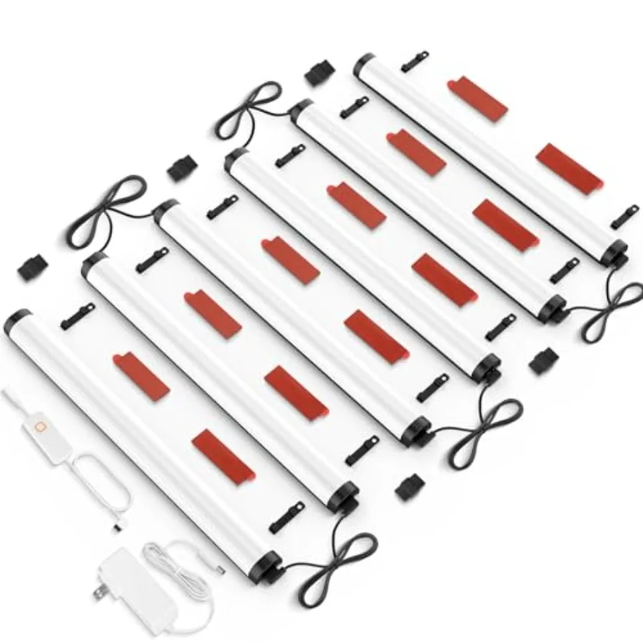 Under Cabinet Led Light Plug in 6 PCS 12" Under Cabinet Lighting 5 Color Temprature Bright Led App Control and Dimmable 1340 Lm
Under Cabinet Led Light Plug in 6 PCS 12" Under Cabinet Lighting 5 Color Temprature Bright Led App Control and Dimmable 1340 Lm