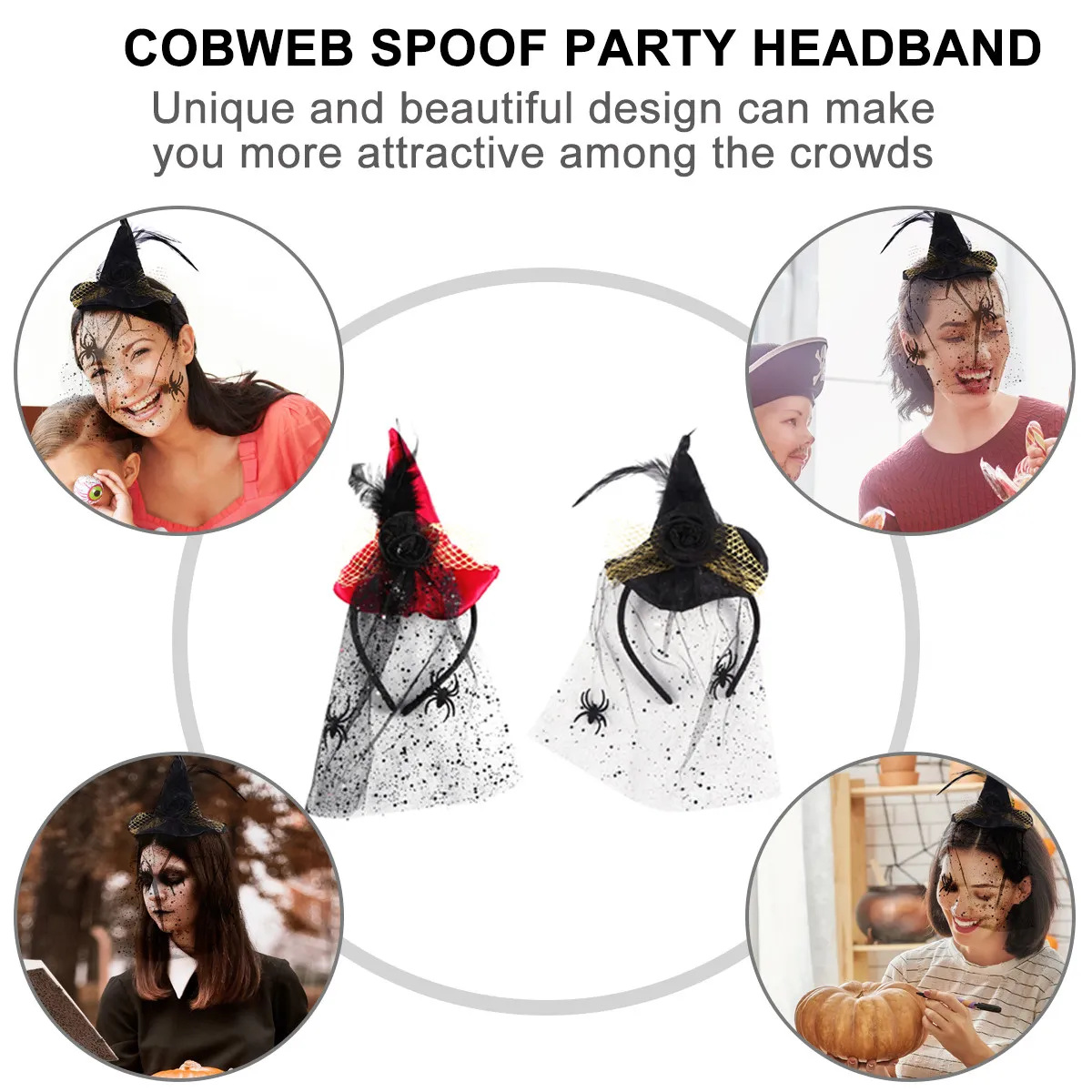 2Pcs Halloween Witch Spider Veil Hat Hairpin Party Costume Accessory Headband Hair Clip Gift Halloween Witch Hat Headwear
2Pcs Halloween Witch Spider Veil Hat Hairpin Party Costume Accessory Headband Hair Clip Gift Halloween Witch Hat Headwear