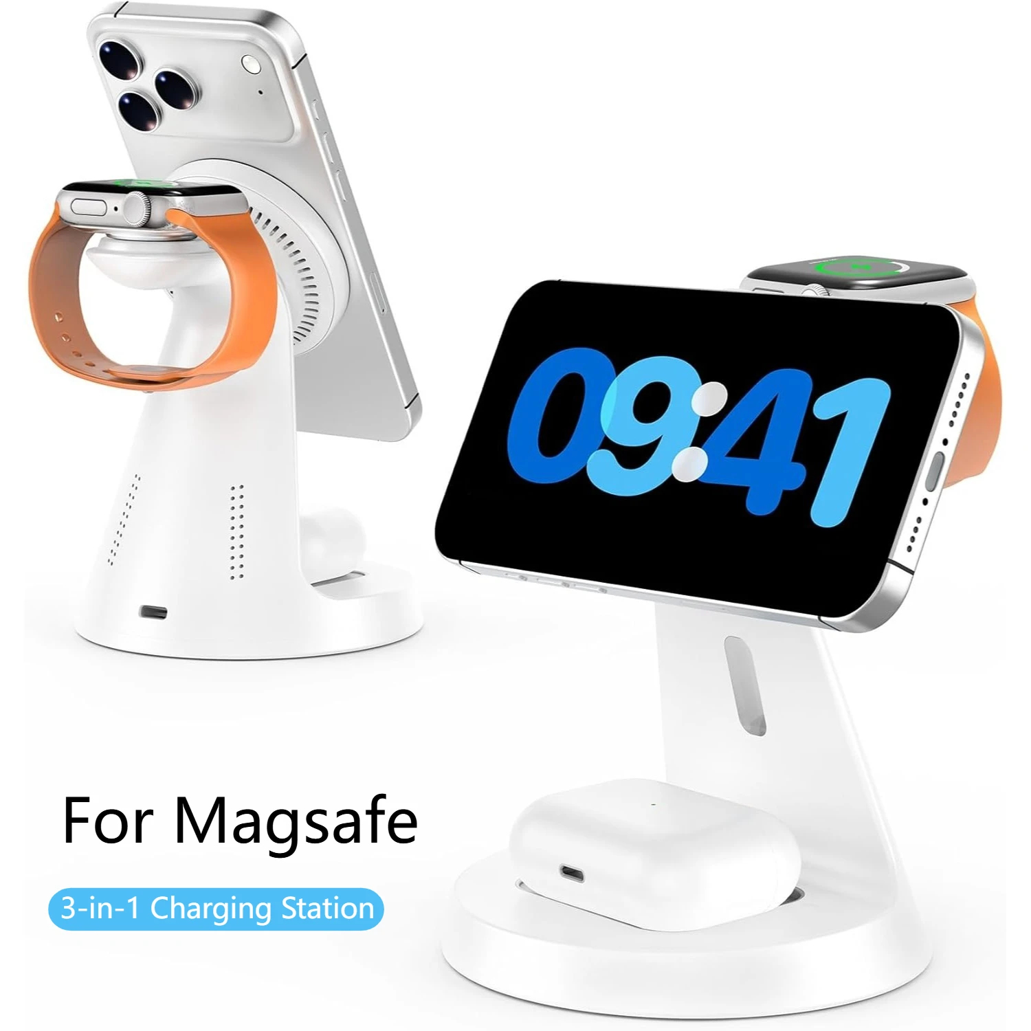 Дорожная магнитная беспроводная зарядная док-станция 3-в-1 для Magsafe iPhone 17 16 15 14 13 12 Apple Watch 11-2 Airpods Pro 3/2 Быстрая зарядка
Дорожная магнитная беспроводная зарядная док-станция 3-в-1 для Magsafe iPhone 17 16 15 14 13 12 Apple Watch 11-2 Airpods Pro 3/2 Быстрая зарядка