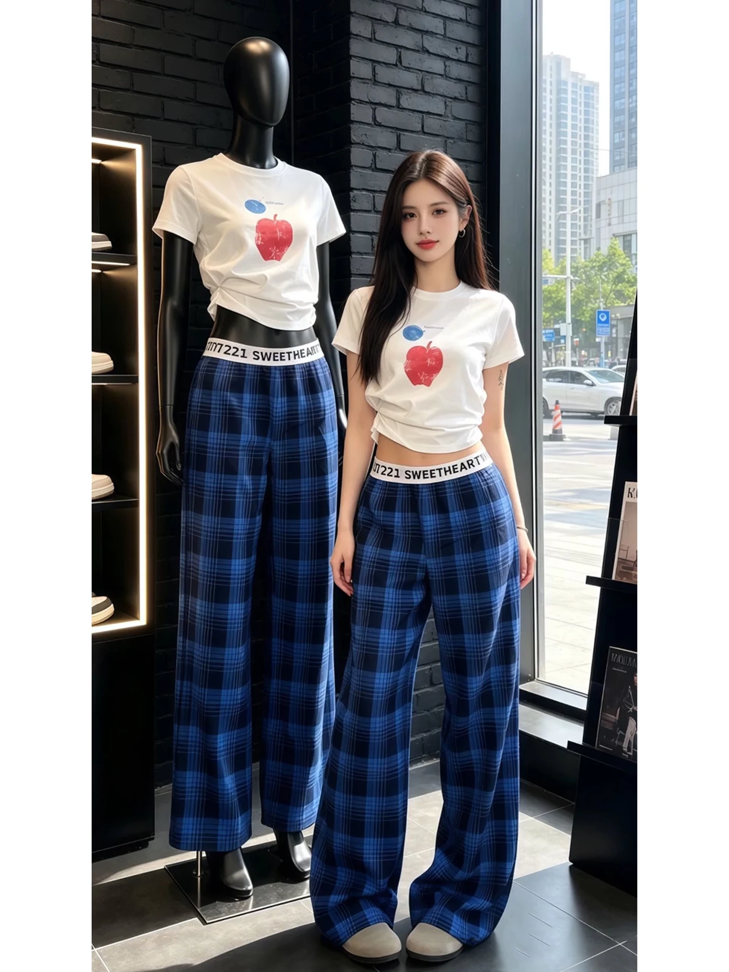 Cleanfit Blue Contrast Color Plaid Men's Summer Casual Pants Straight Leg Bell Bottoms Fashionable American Style Loose Fit
Cleanfit Blue Contrast Color Plaid Men's Summer Casual Pants Straight Leg Bell Bottoms Fashionable American Style Loose Fit