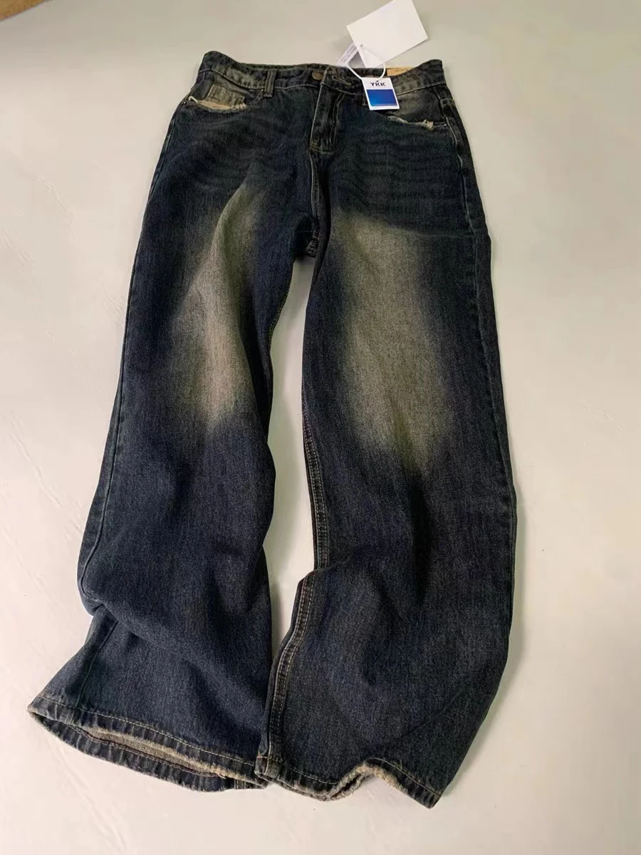 Широкие брюки прямого кроя с высокой талией, американские джинсовые джинсы больших размеров, женские весенне-осенние свободные брюки для похудения
Широкие брюки прямого кроя с высокой талией, американские джинсовые джинсы больших размеров, женские весенне-осенние свободные брюки для похудения