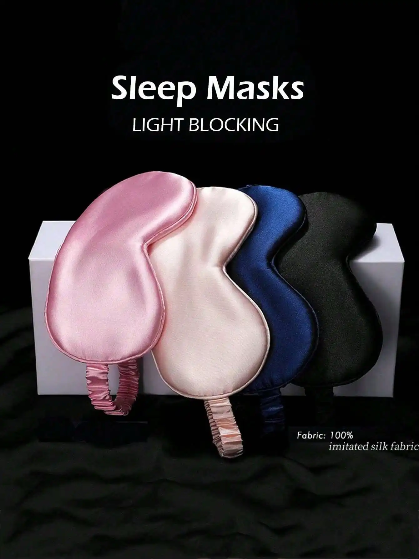 1pc Satin Silk-Like Sleep Eye Mask, Blackout Elastic Travel Nap Eye Mask, Solid Color Sleep Eye Mask For Daily Eye Care. Suitable For Men And Women, Great Gift For Family, Friends, And Partners. Ideal For Relaxation, Travel, Insomnia, And Business Trips.
1pc Satin Silk-Like Sleep Eye Mask, Blackout Elastic Travel Nap Eye Mask, Solid Color Sleep Eye Mask For Daily Eye Care. Suitable For Men And Women, Great Gift For Family, Friends, And Partners. Ideal For Relaxation, Travel, Insomnia, And Business Trips.