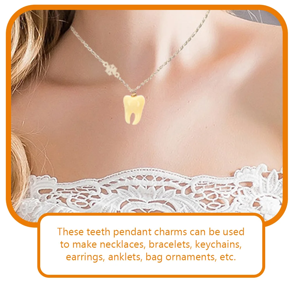 12pcs Tooth Resin Pendants Deciduous Teeth Charms for DIY Jewelry Making Necklace Bracelet Decorations Safe Material
12pcs Tooth Resin Pendants Deciduous Teeth Charms for DIY Jewelry Making Necklace Bracelet Decorations Safe Material