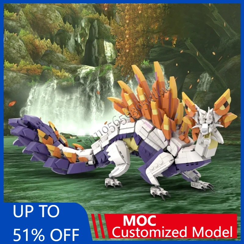 1361Pcs Gobricks MOC Monster Hunter Mizutsune Dinosaur Building Block Model Monster Hunter Creative Bricks Toys Kids DIY Gifts
1361Pcs Gobricks MOC Monster Hunter Mizutsune Dinosaur Building Block Model Monster Hunter Creative Bricks Toys Kids DIY Gifts
