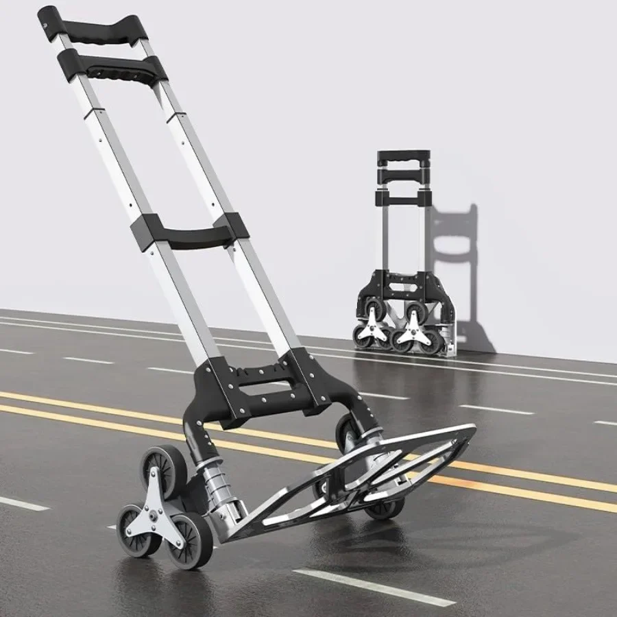 Heavy Duty 6Wheel Stair Climbing Cart with 300lb Capacity Folding Aluminum Hand Truck Featuring Adjustable Handle and AllTerrai
Heavy Duty 6Wheel Stair Climbing Cart with 300lb Capacity Folding Aluminum Hand Truck Featuring Adjustable Handle and AllTerrai