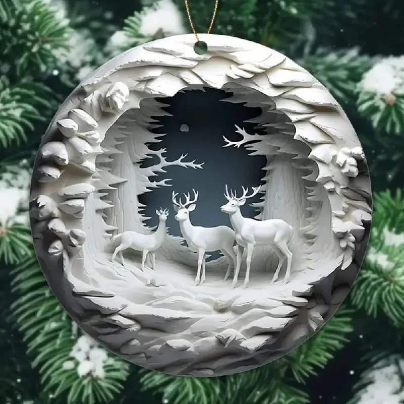 Red Bird/Reindeer Ornament Christmas Tree Decoration Hanging Acrylic Flat Car Rearview Mirror Pendant for Trees Windows Decor
Red Bird/Reindeer Ornament Christmas Tree Decoration Hanging Acrylic Flat Car Rearview Mirror Pendant for Trees Windows Decor