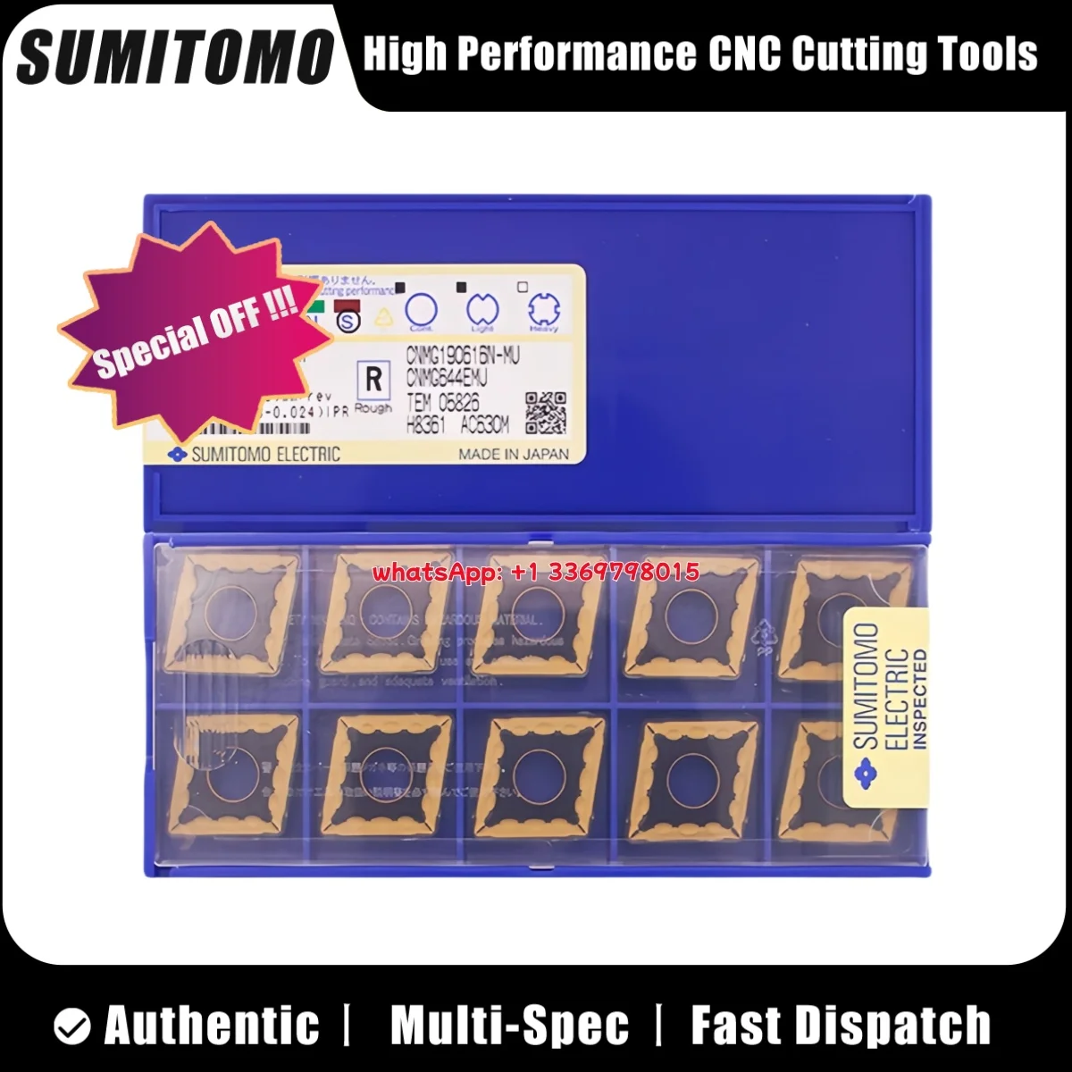SUMITOMO Original CNMG1204 04 08 12 CNMG1606 12 CNMG1906 12 N-EX EG EM UP SU MU GU AC6030M AC6040M AC630M Turning Insert 10
SUMITOMO Original CNMG1204 04 08 12 CNMG1606 12 CNMG1906 12 N-EX EG EM UP SU MU GU AC6030M AC6040M AC630M Turning Insert 10