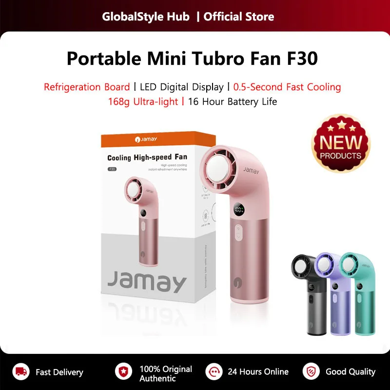 Portable Mini Turbo Handlend Fan 0.5s Fast Cooling 100 Gear Wind Speed 168g Light USB Rechargeable Fan 16 Hour Battery Life F30
Portable Mini Turbo Handlend Fan 0.5s Fast Cooling 100 Gear Wind Speed 168g Light USB Rechargeable Fan 16 Hour Battery Life F30