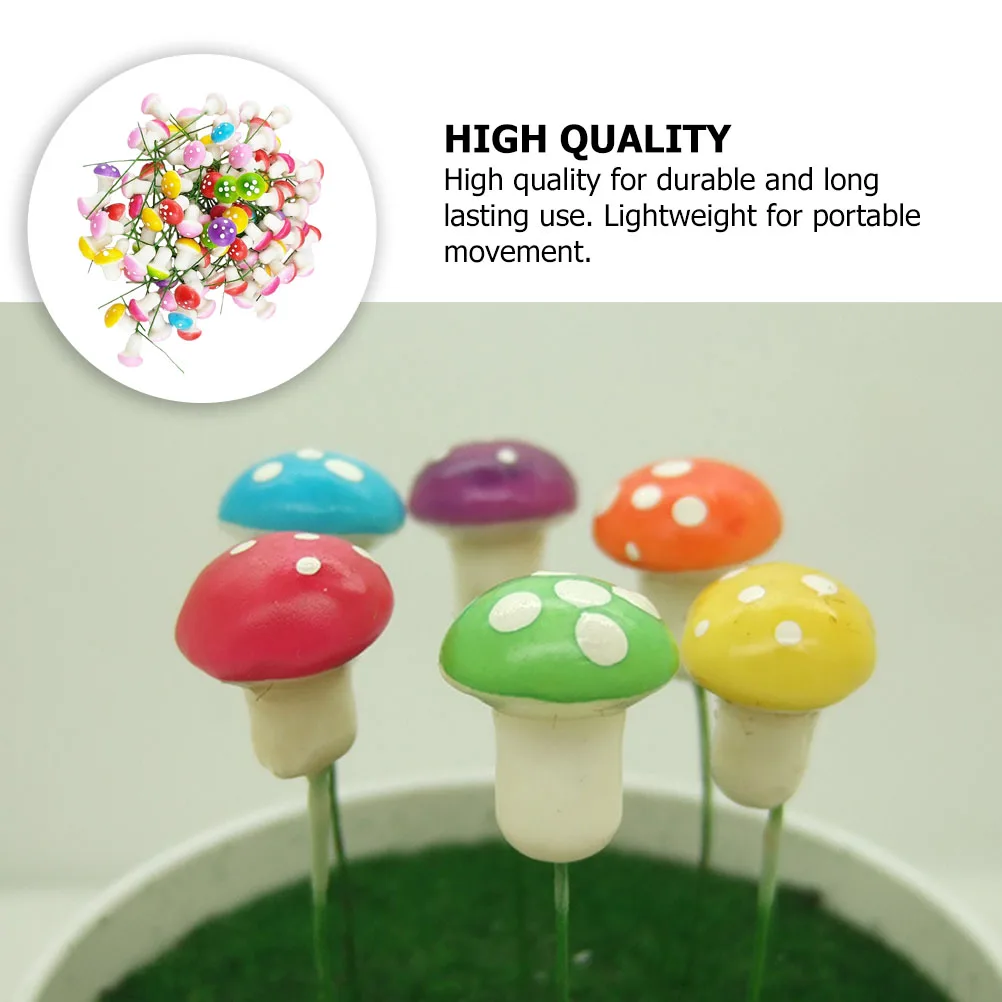 100pcs Mini Simulation Mushrooms Artificial Garden Decor Lightweight Durable Kids Bonsai Park Kindergarten Foam Bright Color
100pcs Mini Simulation Mushrooms Artificial Garden Decor Lightweight Durable Kids Bonsai Park Kindergarten Foam Bright Color