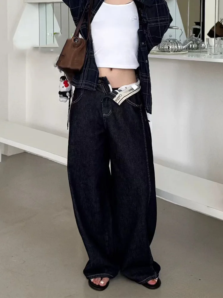 Loose Wide Leg Blue Jeans Women's Casual Vintage Design High Waist Denim Pants plus Size Comfortable Versatile Long Trousers
Loose Wide Leg Blue Jeans Women's Casual Vintage Design High Waist Denim Pants plus Size Comfortable Versatile Long Trousers