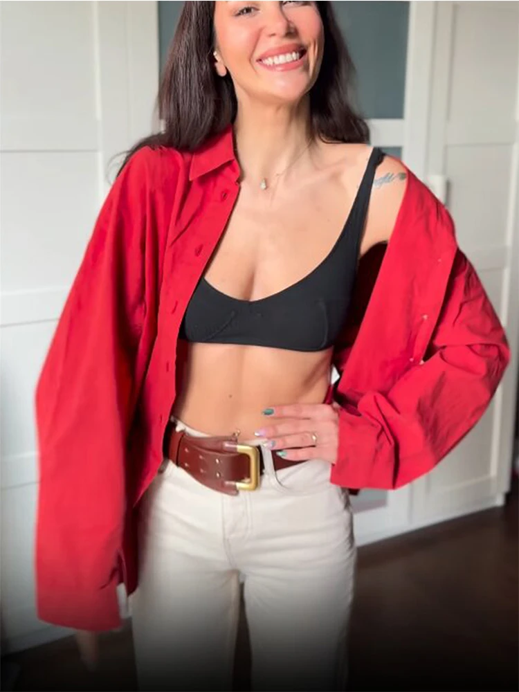 TFMLN Fashion Women Shirt Loose Long Sleeve Vintage Female Blouses Spring Summer 2026 Casual Pocket Button Up Female Shirts
TFMLN Fashion Women Shirt Loose Long Sleeve Vintage Female Blouses Spring Summer 2026 Casual Pocket Button Up Female Shirts