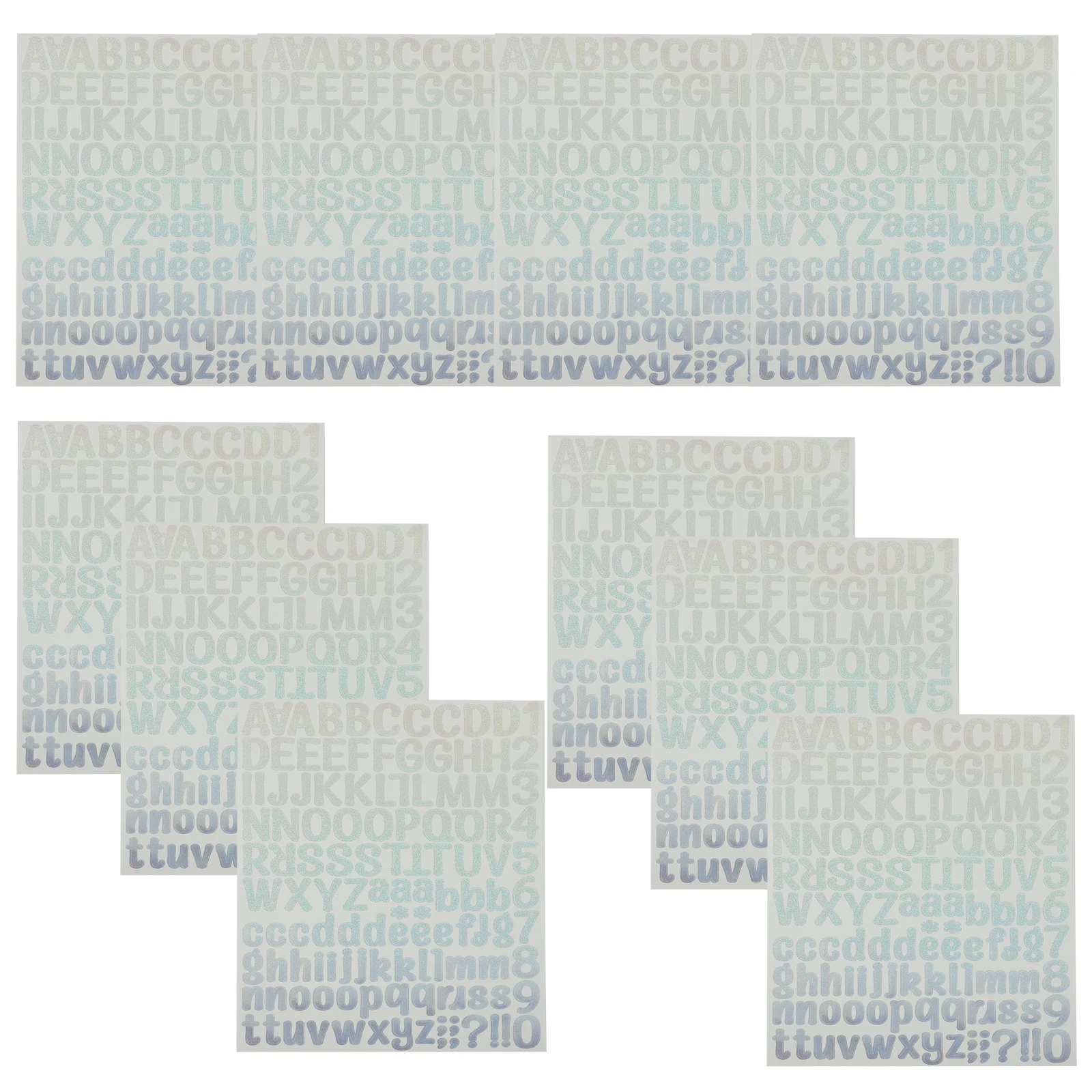 10 Sheets Holographic Letter Stickers Removable Waterproof Vinyl Alphabet Decals for Mailbox Car Doors Supplies
10 Sheets Holographic Letter Stickers Removable Waterproof Vinyl Alphabet Decals for Mailbox Car Doors Supplies