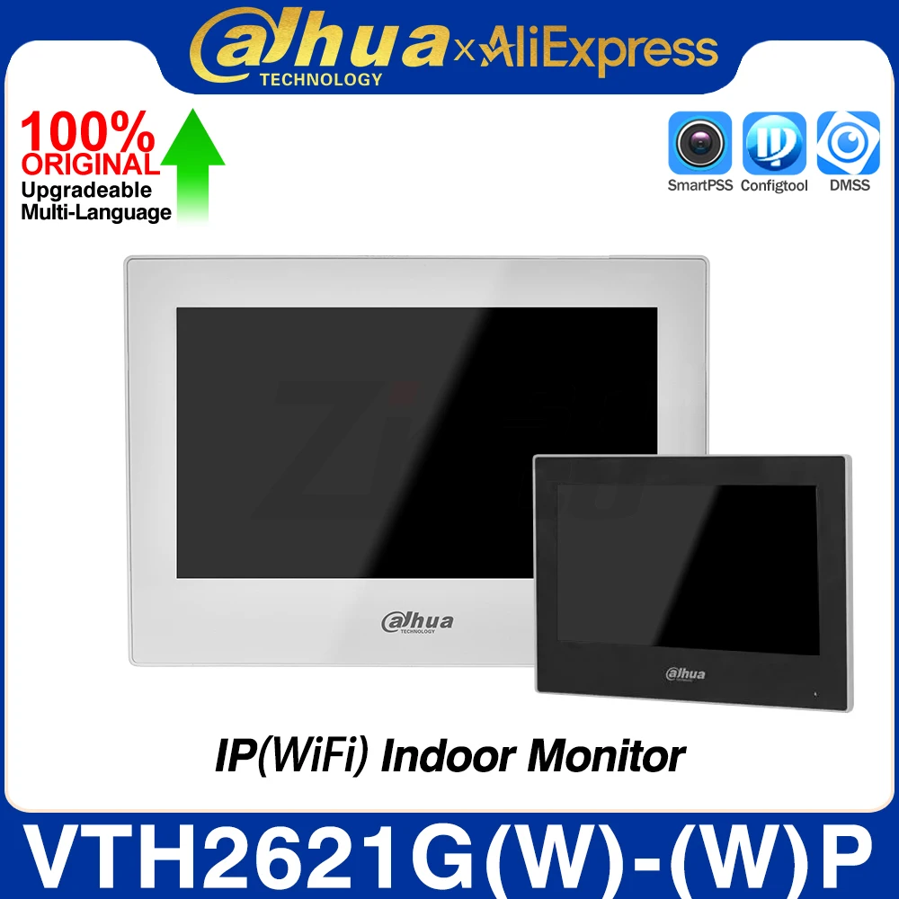 Dahua VTH2621G-WP VTH2621GW-WP 7" 1024*600 IP & Wi-Fi PoE Indoor Monitor Support Door Station IPC Monitor 2-Way Audio Alarm I/O
Dahua VTH2621G-WP VTH2621GW-WP 7" 1024*600 IP & Wi-Fi PoE Indoor Monitor Support Door Station IPC Monitor 2-Way Audio Alarm I/O