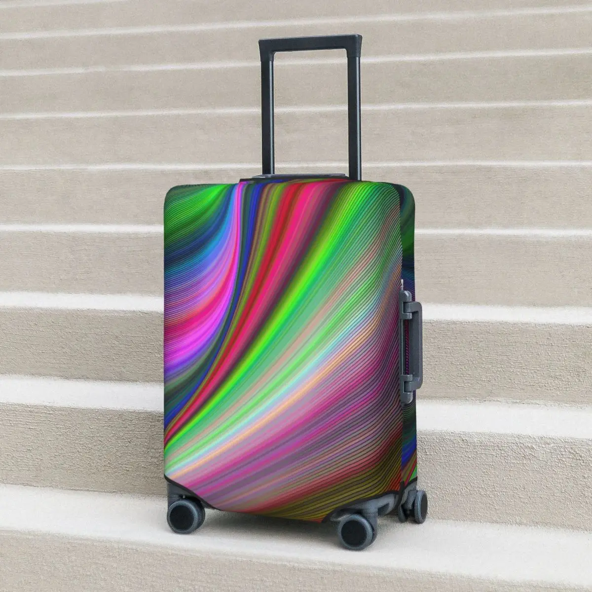 Rainbow Striped Suitcase Cover Abstract Art Cruise Trip Holiday Practical Luggage Case Protector
Rainbow Striped Suitcase Cover Abstract Art Cruise Trip Holiday Practical Luggage Case Protector