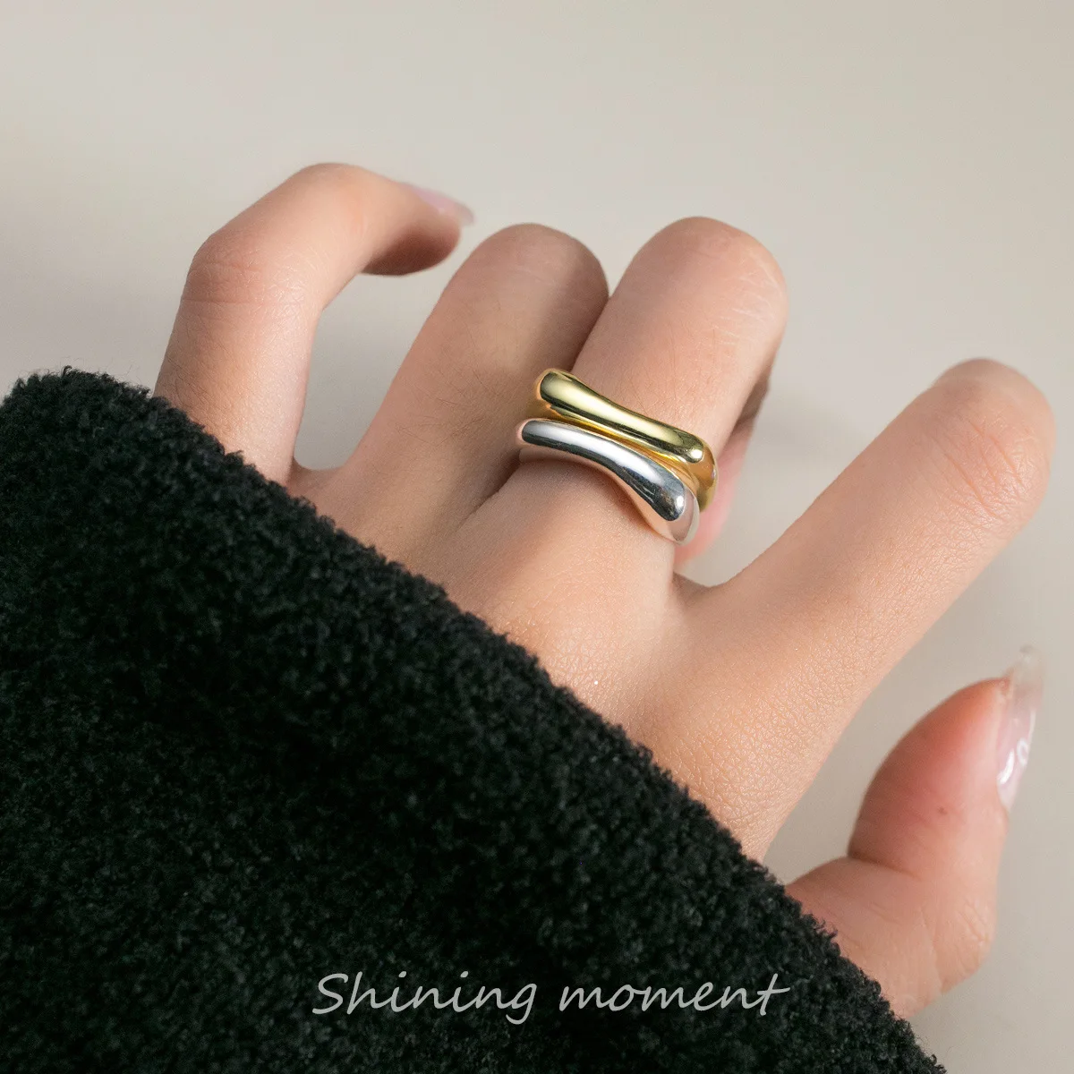 925 Sterling Silver Geometry Arc-Shaped Rings For Women Engagement Wedding Elegant Jewelry Ladies Vintage Accessories
925 Sterling Silver Geometry Arc-Shaped Rings For Women Engagement Wedding Elegant Jewelry Ladies Vintage Accessories