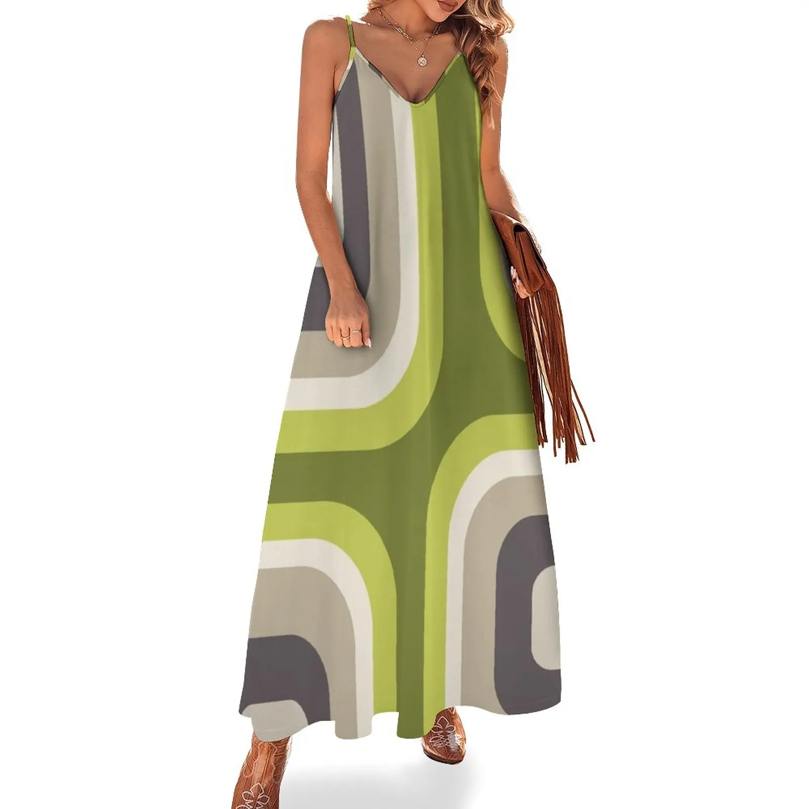 Mid Century Square - Green Sleeveless Dress sensual sexy dress for women woman dress Long dress
Mid Century Square - Green Sleeveless Dress sensual sexy dress for women woman dress Long dress