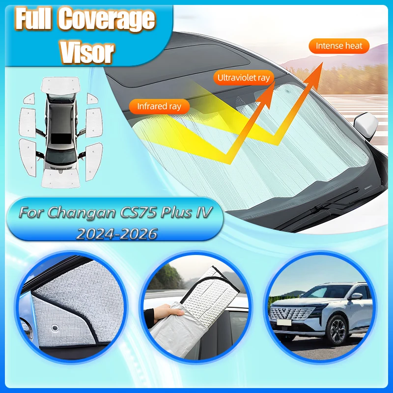 Coverage Sunshades For Changan CS75 Plus IV 2024 2025 2026 Car Side Window Shades Sun protection Covers Curtain Auto Accessories
Coverage Sunshades For Changan CS75 Plus IV 2024 2025 2026 Car Side Window Shades Sun protection Covers Curtain Auto Accessories