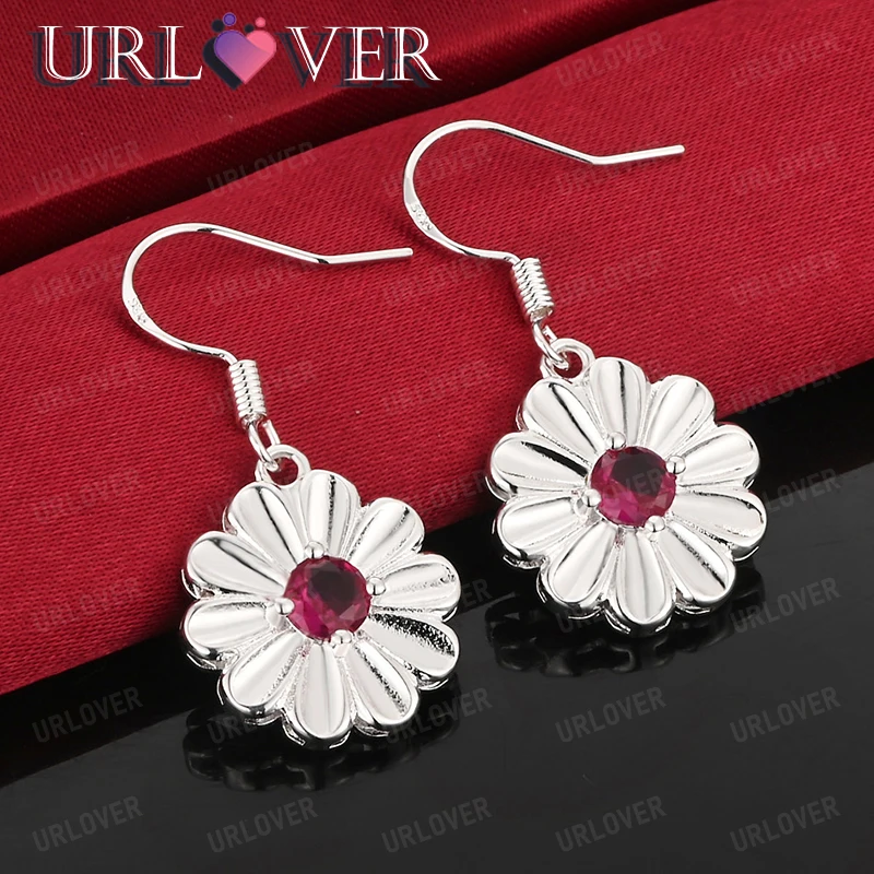 New 925 Silver Flower Shaped Drop Earring Women Wedding Party Fashion Fine Gift Sterling Silver Jewelry Birthday Accessories
New 925 Silver Flower Shaped Drop Earring Women Wedding Party Fashion Fine Gift Sterling Silver Jewelry Birthday Accessories