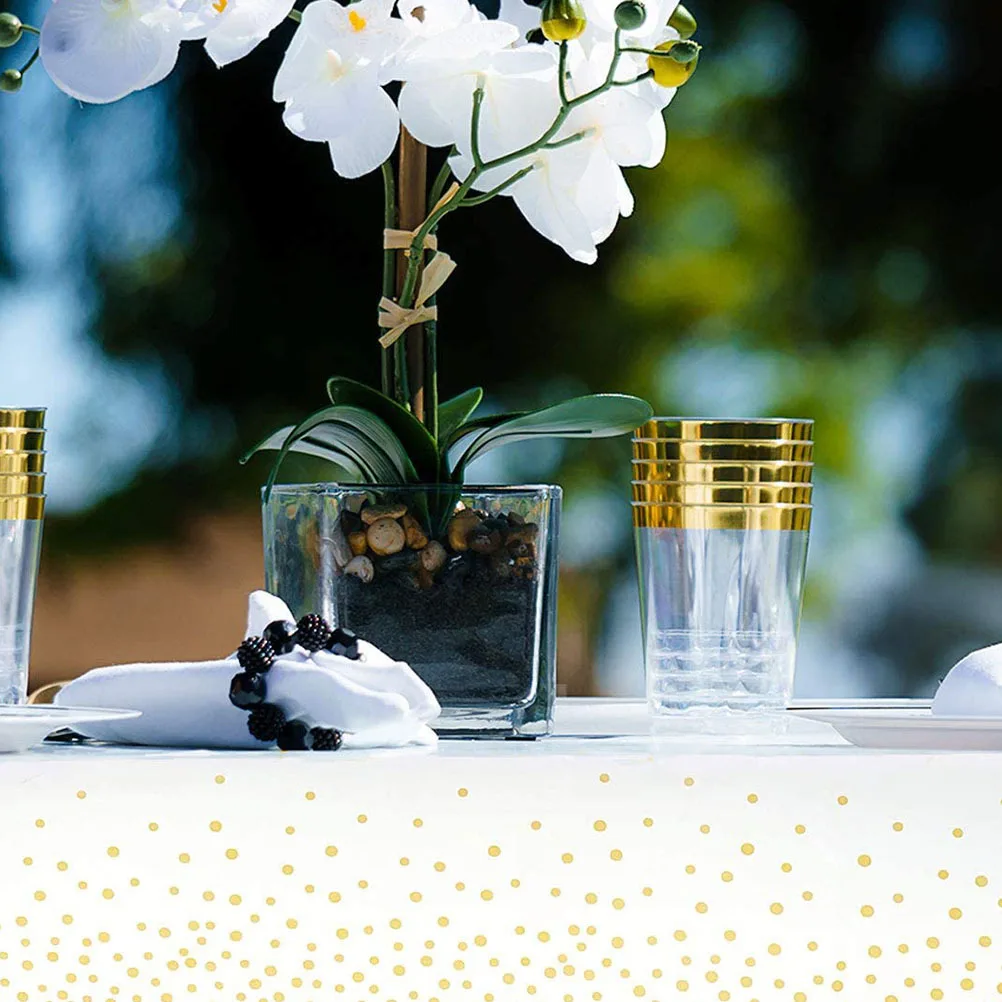 4Pcs Gold Dot Disposable Plastic Tablecloths Party Supplies Table Covers Kitchen Decoration Dot Tablecloths 
4Pcs Gold Dot Disposable Plastic Tablecloths Party Supplies Table Covers Kitchen Decoration Dot Tablecloths
