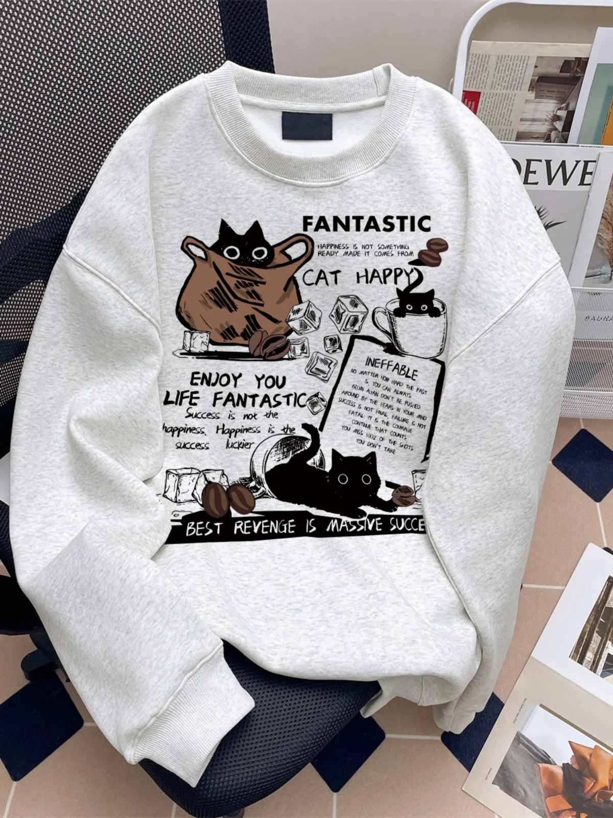 Men's round Ne Sweatirt Cartoon Print Lazy Versatile Trendy Label Removed Faionable Sun Protection Clothing
Men's round Ne Sweatirt Cartoon Print Lazy Versatile Trendy Label Removed Faionable Sun Protection Clothing