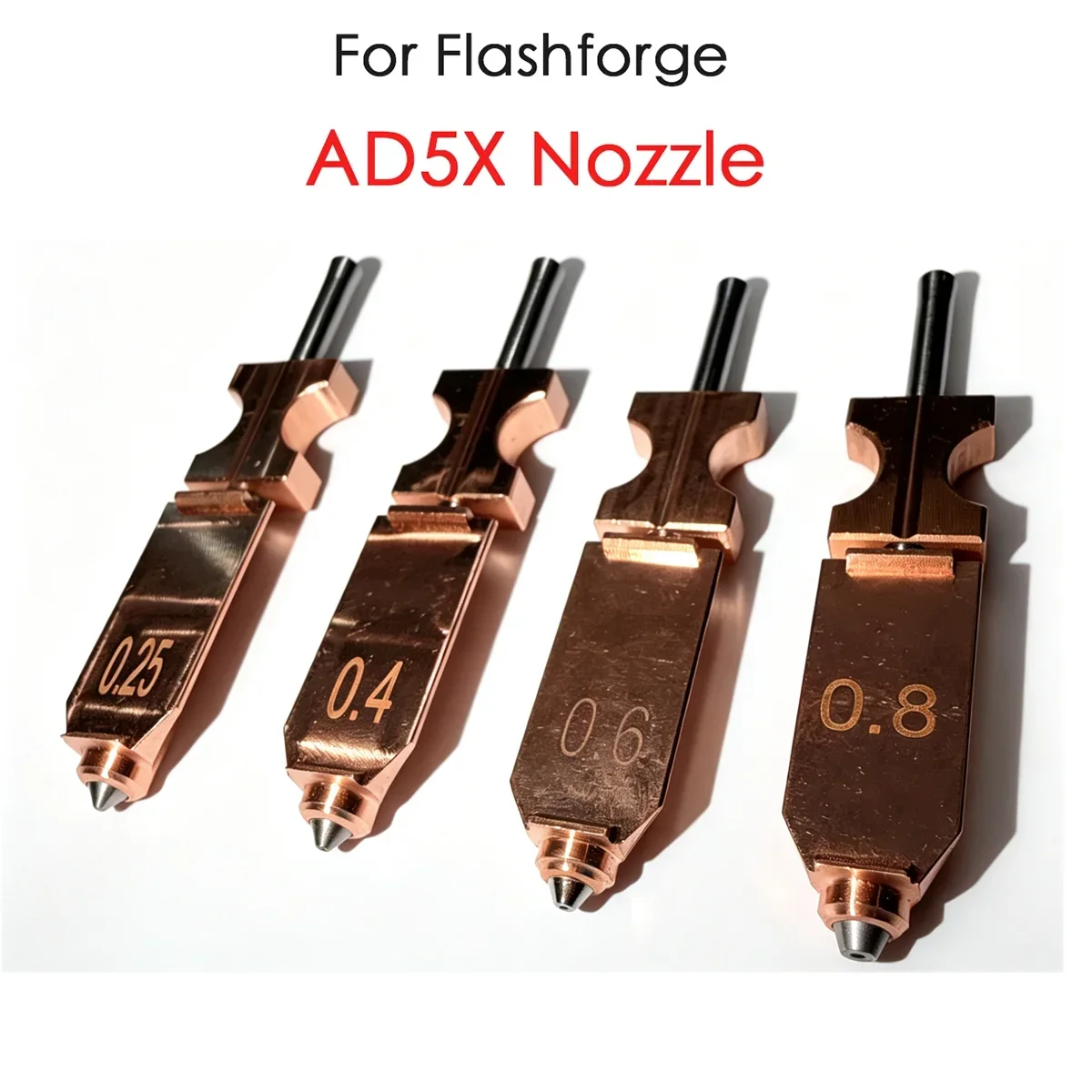 New Hardened Nozzle 0.25/0.4/0.6/0.8mm For FlashForge AD5X Adventurer 3D Printer Extruder Hotend Accessories 3
New Hardened Nozzle 0.25/0.4/0.6/0.8mm For FlashForge AD5X Adventurer 3D Printer Extruder Hotend Accessories 3
