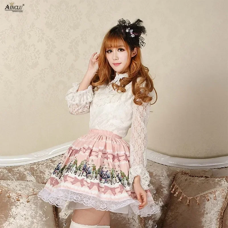 Women Pleated Pink Lolita Skirt Japanese Princess Alice Tea Printed Pink Kawaii White Lace Skirt XS-XXL
Women Pleated Pink Lolita Skirt Japanese Princess Alice Tea Printed Pink Kawaii White Lace Skirt XS-XXL