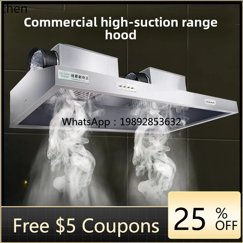 Commercial Stainless Steel Oil Fume Hood High Suction Kitchen Range Hood
Commercial Stainless Steel Oil Fume Hood High Suction Kitchen Range Hood