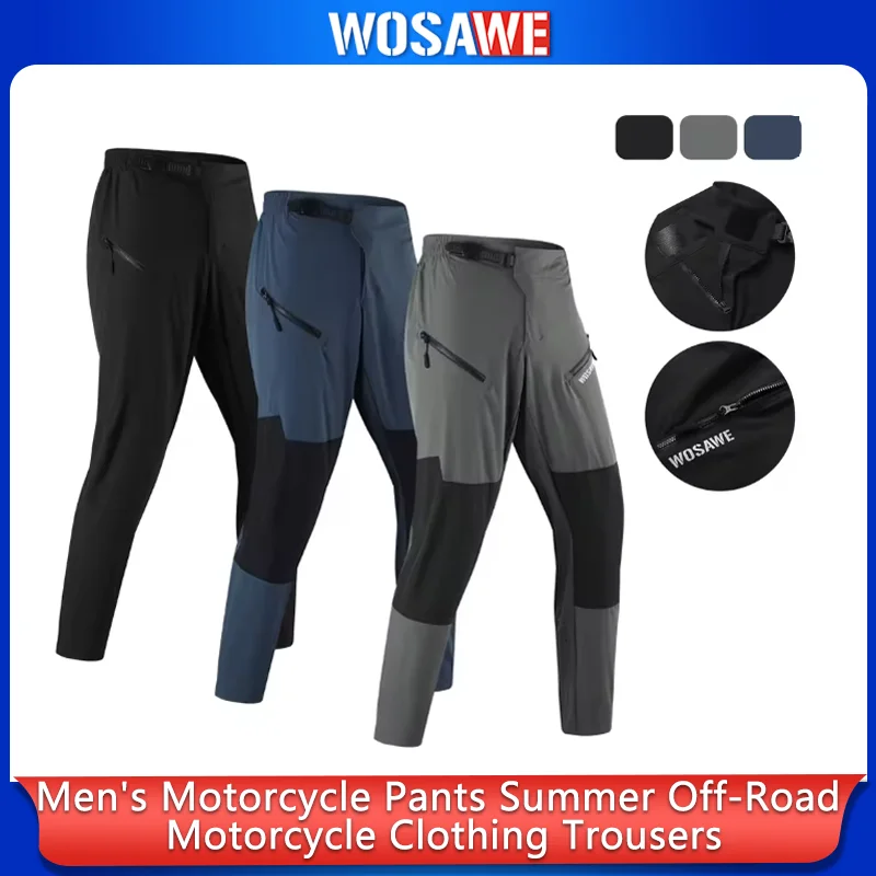WOSAWE Men's Motorcycle Pants Summer Motocross Clothing Off Road BMX ATV DH Mountain Bike Cycling Moto Long Pants
WOSAWE Men's Motorcycle Pants Summer Motocross Clothing Off Road BMX ATV DH Mountain Bike Cycling Moto Long Pants