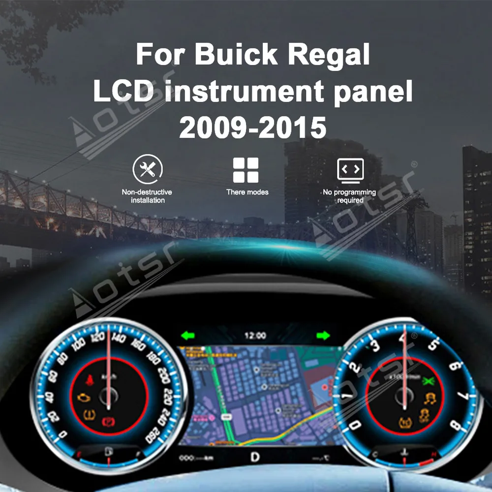 12.3 In Speedometer Car Dashboard Display Screen For Buick Regal 2009-2015 Virtual Cockpit Car LCD Instrument Digital Cluster
12.3 In Speedometer Car Dashboard Display Screen For Buick Regal 2009-2015 Virtual Cockpit Car LCD Instrument Digital Cluster