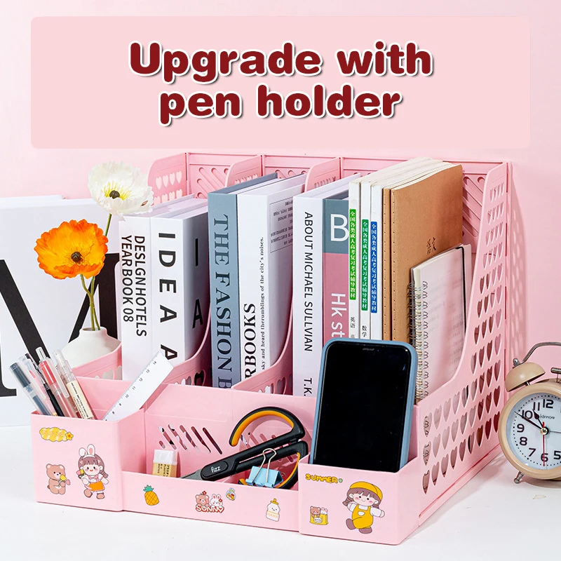 Large Capacity Folder Storage Box File Rack With Pen Holder Desktop Multi-layer Shelf Office Organizer File Rack Home Bookshelf
Large Capacity Folder Storage Box File Rack With Pen Holder Desktop Multi-layer Shelf Office Organizer File Rack Home Bookshelf
