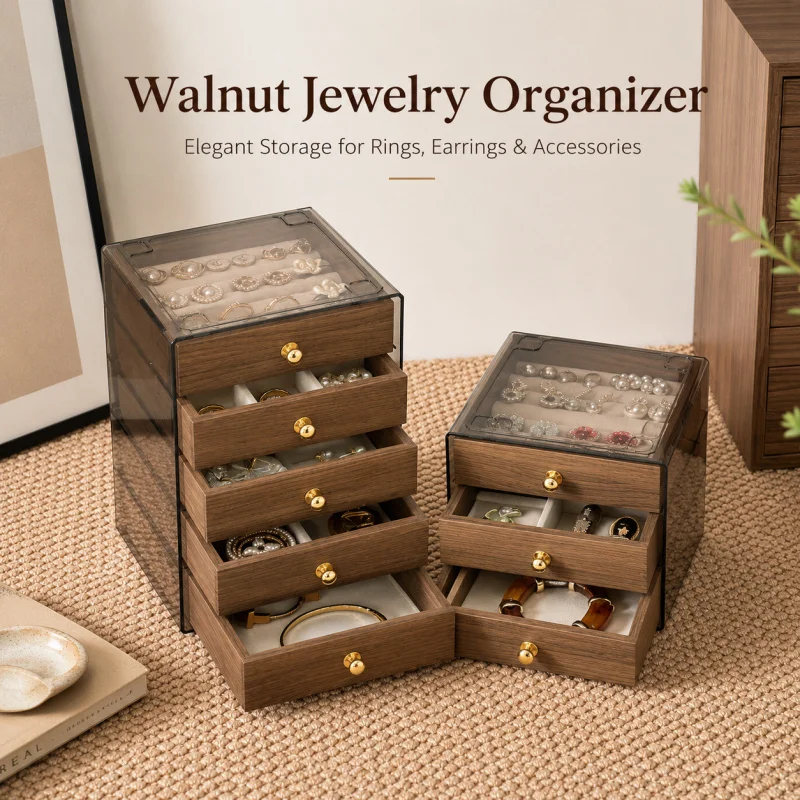Nordic walnut pattern simple style jewelry storage box necklace earrings large capacity jewelry box jewelry storage box
Nordic walnut pattern simple style jewelry storage box necklace earrings large capacity jewelry box jewelry storage box