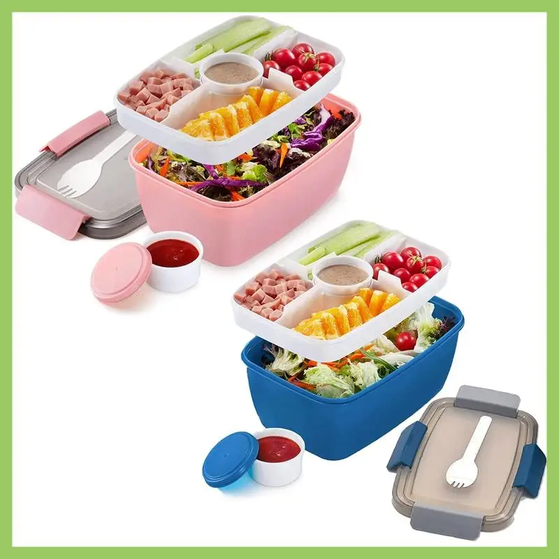 ABLU-Adult Lunch Box, 2000 Ml, Lunch Box With Compartments, 2-Tier Salad Box To Go, Large, Sustainable, Leak-Proof
ABLU-Adult Lunch Box, 2000 Ml, Lunch Box With Compartments, 2-Tier Salad Box To Go, Large, Sustainable, Leak-Proof