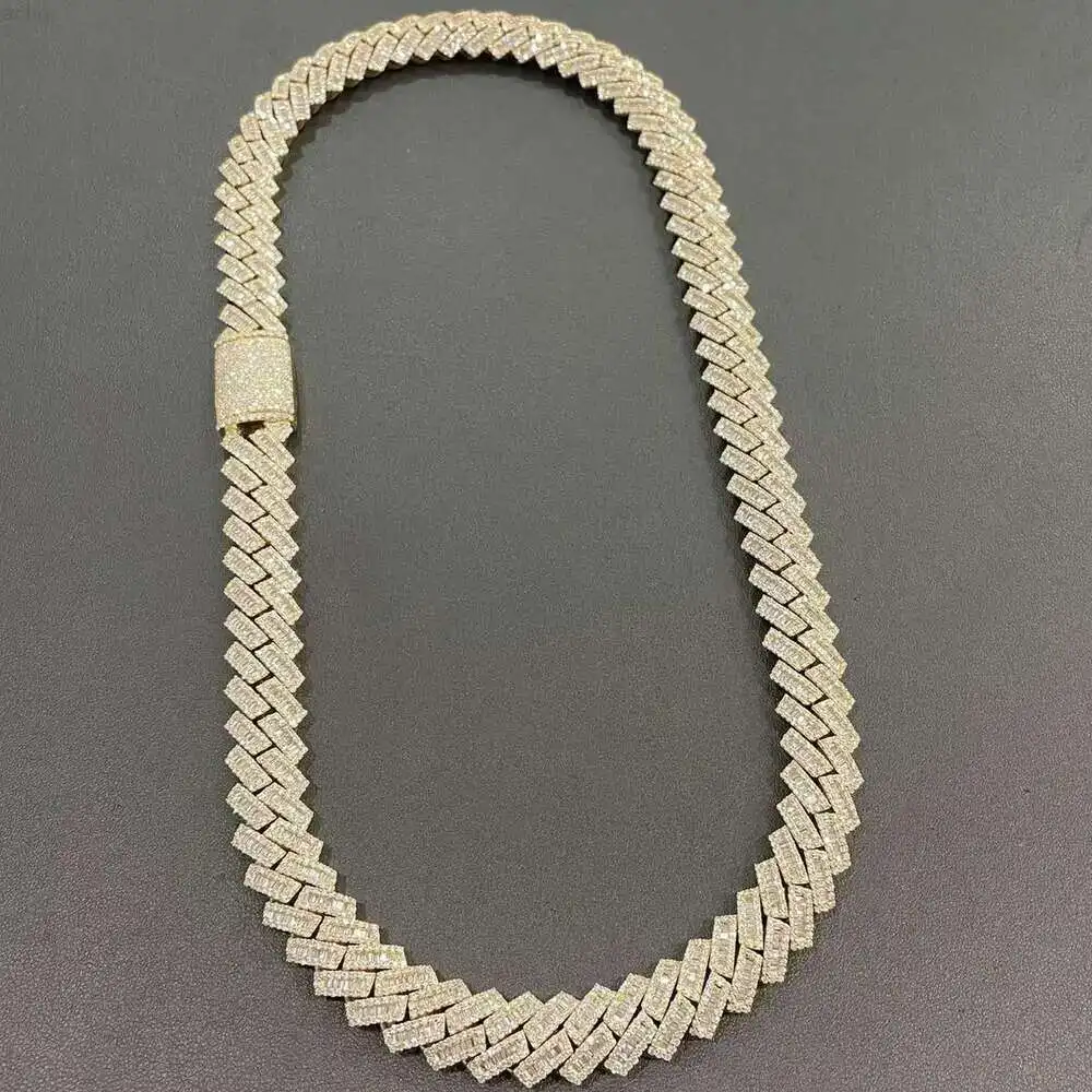 14mm Fashion Customize Handmade Hiphop Buss Down Iced Out Vvs Moissanite Diamond Cuban Chain Necklace for Men Women Fine Jewelry
14mm Fashion Customize Handmade Hiphop Buss Down Iced Out Vvs Moissanite Diamond Cuban Chain Necklace for Men Women Fine Jewelry
