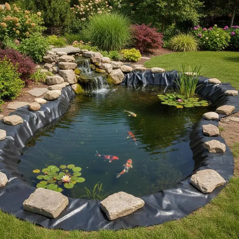 Pool Membrane 10 x 13 ft For Water Gardens, Koi Ponds, Waterfall Base, 20 Mil Thickness Pliable Material Underlayment Cutting Design Black
Pool Membrane 10 x 13 ft For Water Gardens, Koi Ponds, Waterfall Base, 20 Mil Thickness Pliable Material Underlayment Cutting Design Black