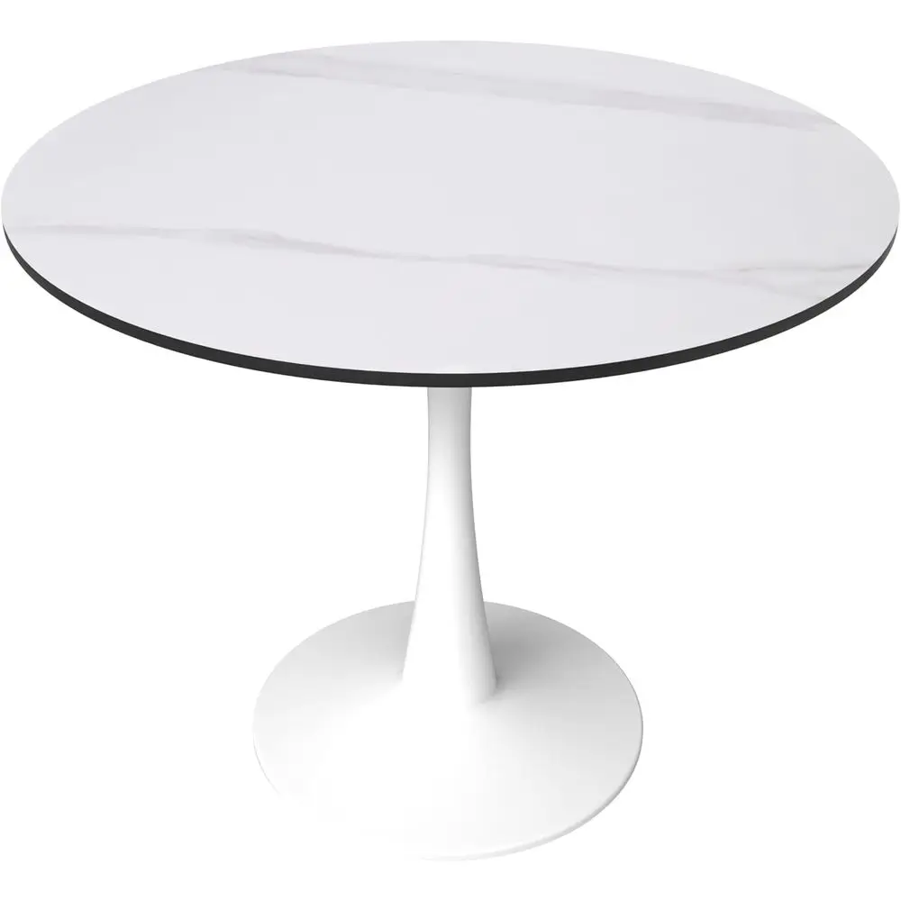 35 Round Sintered Stone Dining Table with White Metal Base for Kitchen & Dining Room, Century Casual Furniture
35 Round Sintered Stone Dining Table with White Metal Base for Kitchen & Dining Room, Century Casual Furniture