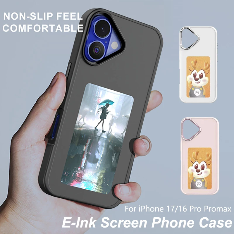 Smart NFC E-Ink Screen Phone Case For iPhone 17 16 Pro Max Display Shockproof Protective Cover Photo Custom DIY Cases
Smart NFC E-Ink Screen Phone Case For iPhone 17 16 Pro Max Display Shockproof Protective Cover Photo Custom DIY Cases