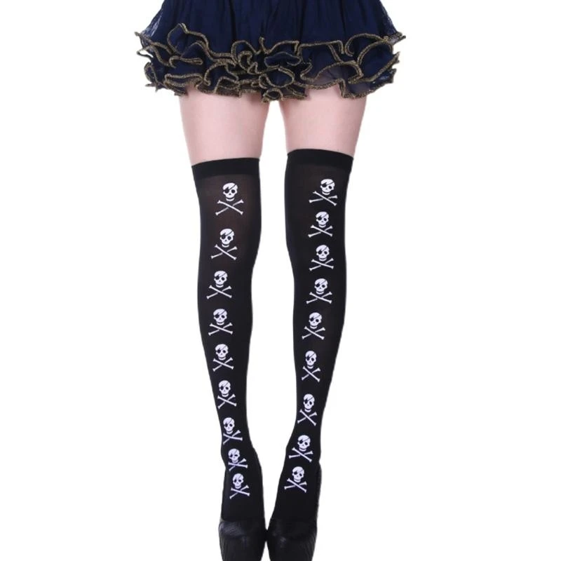 Y5GC Женщины готические хэллоуин черные бедра высокие чулки Harajuku Vintage Skulton скелет на печать на колене длинные носки
Y5GC Женщины готические хэллоуин черные бедра высокие чулки Harajuku Vintage Skulton скелет на печать на колене длинные носки