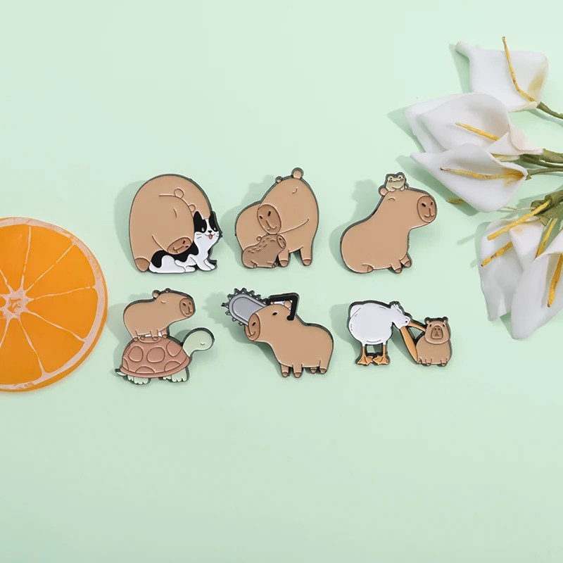 Cute Hippo Enamel Pins Capybara Cat Frog Turtle Goose Animal Brooches Cartoon Creative Brooches Lapel Badge Backpack Clothes Pin
Cute Hippo Enamel Pins Capybara Cat Frog Turtle Goose Animal Brooches Cartoon Creative Brooches Lapel Badge Backpack Clothes Pin