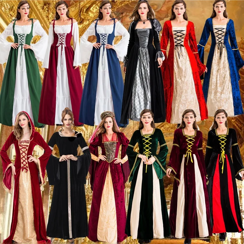 2024 Retro Court Adult Queen Medieval Miss Costume Halloween Cosplay Stage Women's Traditional Ethnic Stage Costume
2024 Retro Court Adult Queen Medieval Miss Costume Halloween Cosplay Stage Women's Traditional Ethnic Stage Costume