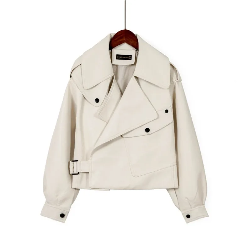 Silver Lapel Fashion Leather Jackets Women Retro Loose Short PU Autumn Winter Coats Streetwear Motorcycle New in Coats Jackets
Silver Lapel Fashion Leather Jackets Women Retro Loose Short PU Autumn Winter Coats Streetwear Motorcycle New in Coats Jackets