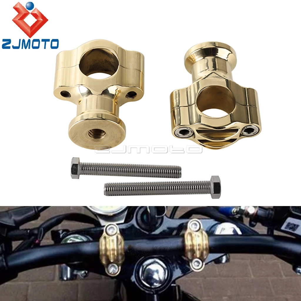 Motorcycle Brass 1" Handlebar Low Riser Clamps For Harley Cruiser Cafe Racer Chopper Bobber Custom 1 inch Bar Finned Risers
Motorcycle Brass 1" Handlebar Low Riser Clamps For Harley Cruiser Cafe Racer Chopper Bobber Custom 1 inch Bar Finned Risers