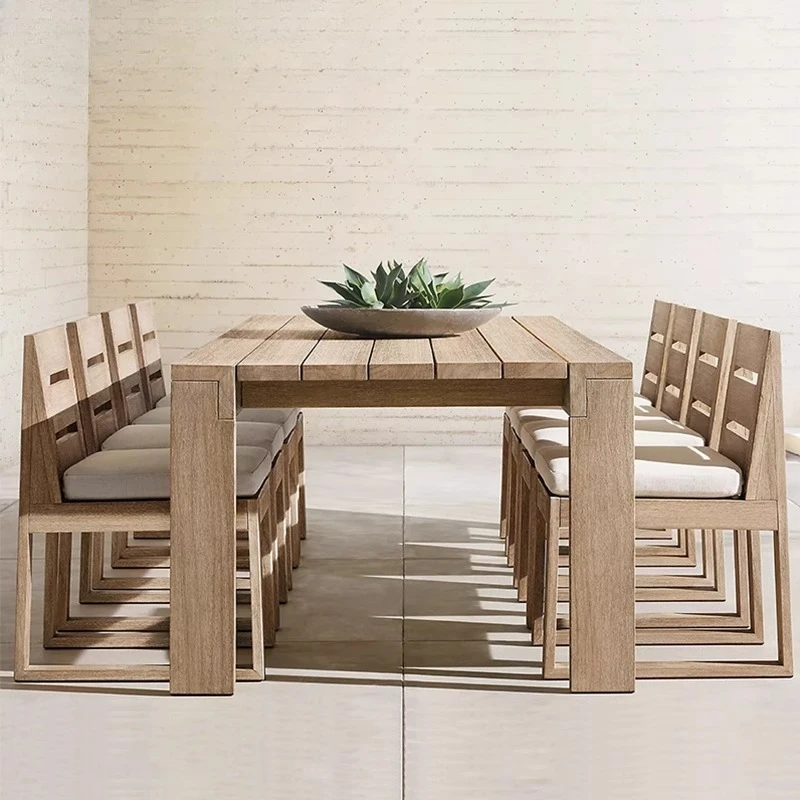 Teak outdoor tables and chairs courtyard leisure preservative solid wood high-end dining table outdoor open-air villa garden hot
Teak outdoor tables and chairs courtyard leisure preservative solid wood high-end dining table outdoor open-air villa garden hot