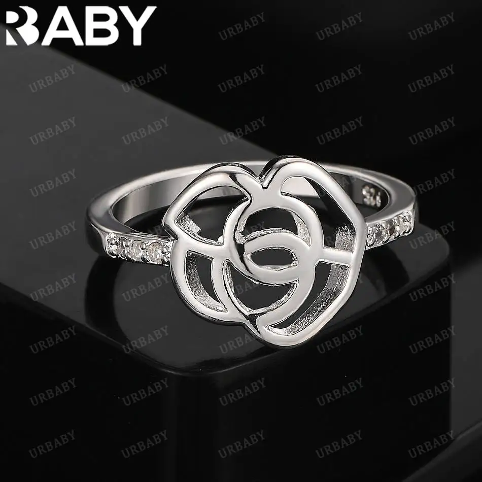 URBABY 925 Sterling Silver Designer Zircons Hollow Ring For Women Fashion Jewelry Charm Grace Noble Wedding Accessories
URBABY 925 Sterling Silver Designer Zircons Hollow Ring For Women Fashion Jewelry Charm Grace Noble Wedding Accessories