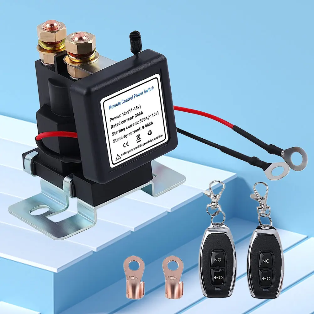 12V 500A Remote Control Power Switch with Quick Power Kill Energy Saving Isolator Remote Power-off Switch for Auto Truck Trailer
12V 500A Remote Control Power Switch with Quick Power Kill Energy Saving Isolator Remote Power-off Switch for Auto Truck Trailer