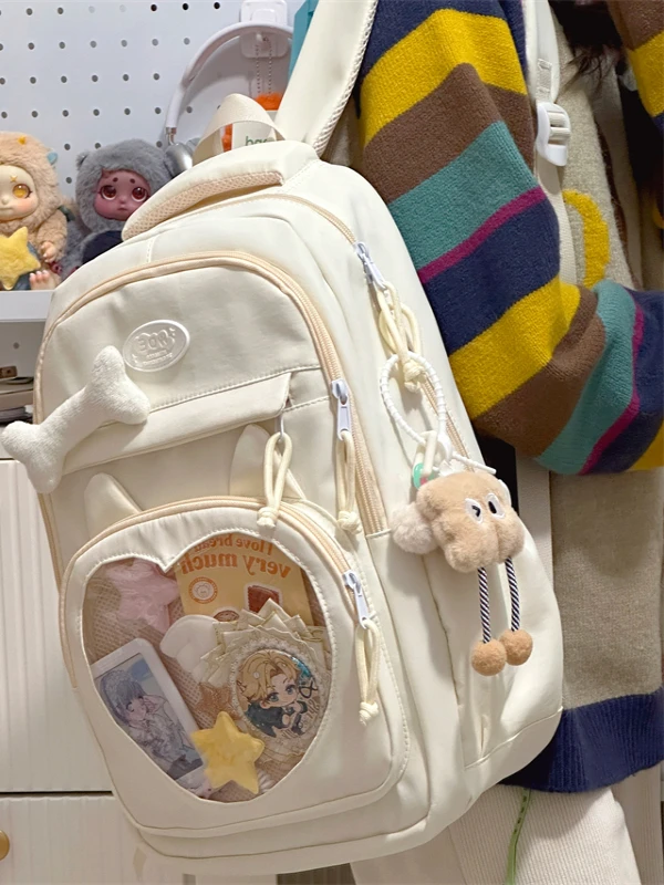 Original Japanese Sle Large Capaci Transparent Bajie Dual oulder Bag College Sle Painful Book Bag Cute Universi Stu...
Original Japanese Sle Large Capaci Transparent Bajie Dual oulder Bag College Sle Painful Book Bag Cute Universi Stu...