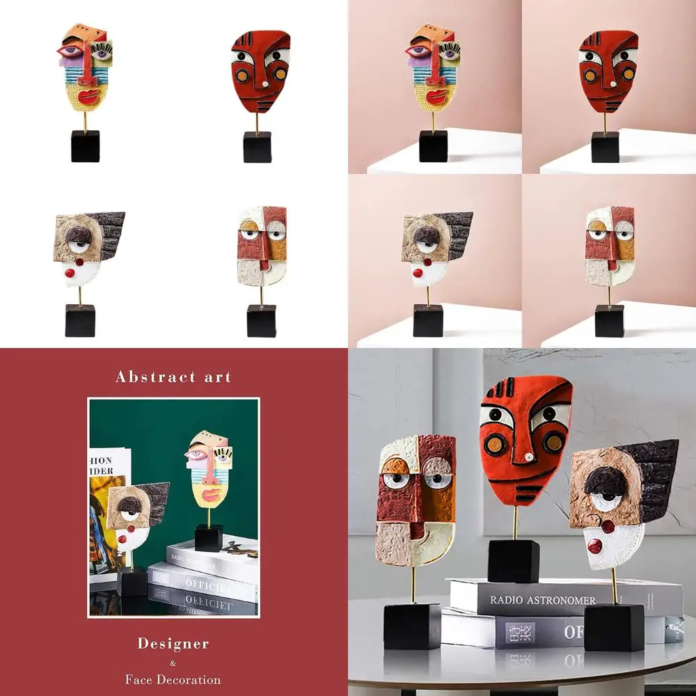 Resin Abstract Art Sculptures - 4-Piece Modern African-Inspired Tribal Decor Set for Home
Resin Abstract Art Sculptures - 4-Piece Modern African-Inspired Tribal Decor Set for Home