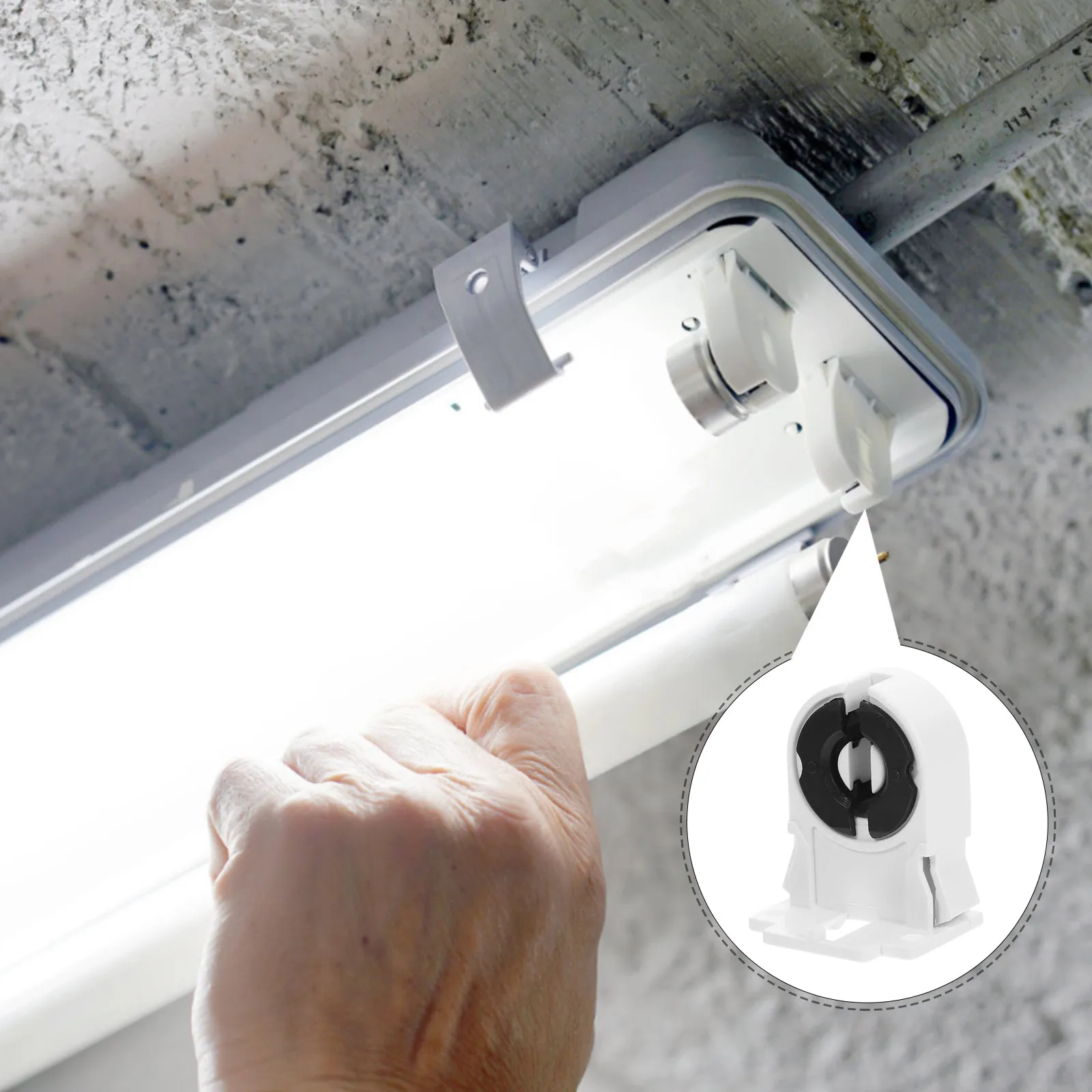 50Pcs Fluorescent Tube Light Socket Holders Reliable Lamp Tube Holder Easy Install Replacement Home Office Shop Lighting Parts
50Pcs Fluorescent Tube Light Socket Holders Reliable Lamp Tube Holder Easy Install Replacement Home Office Shop Lighting Parts